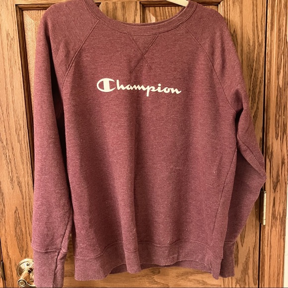 Champion Burgundy crew neck size L - Picture 9 of 9